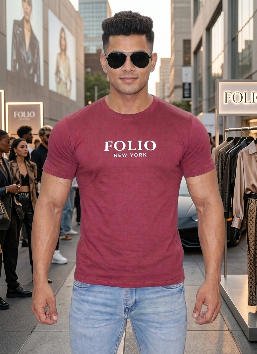 Maroon color T-Shirt – 190 GSM Cotton