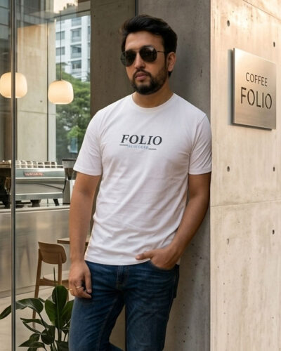 Folio Fashion Premium of white T-Shirt – 195 GSM Cotton